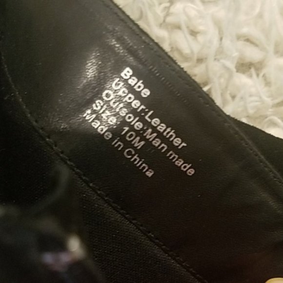 CLOSET CLOSING! Black LEATHER SUEDE HEELED MIDCALF KNEE BOOTS size 10 booties - Picture 5 of 7